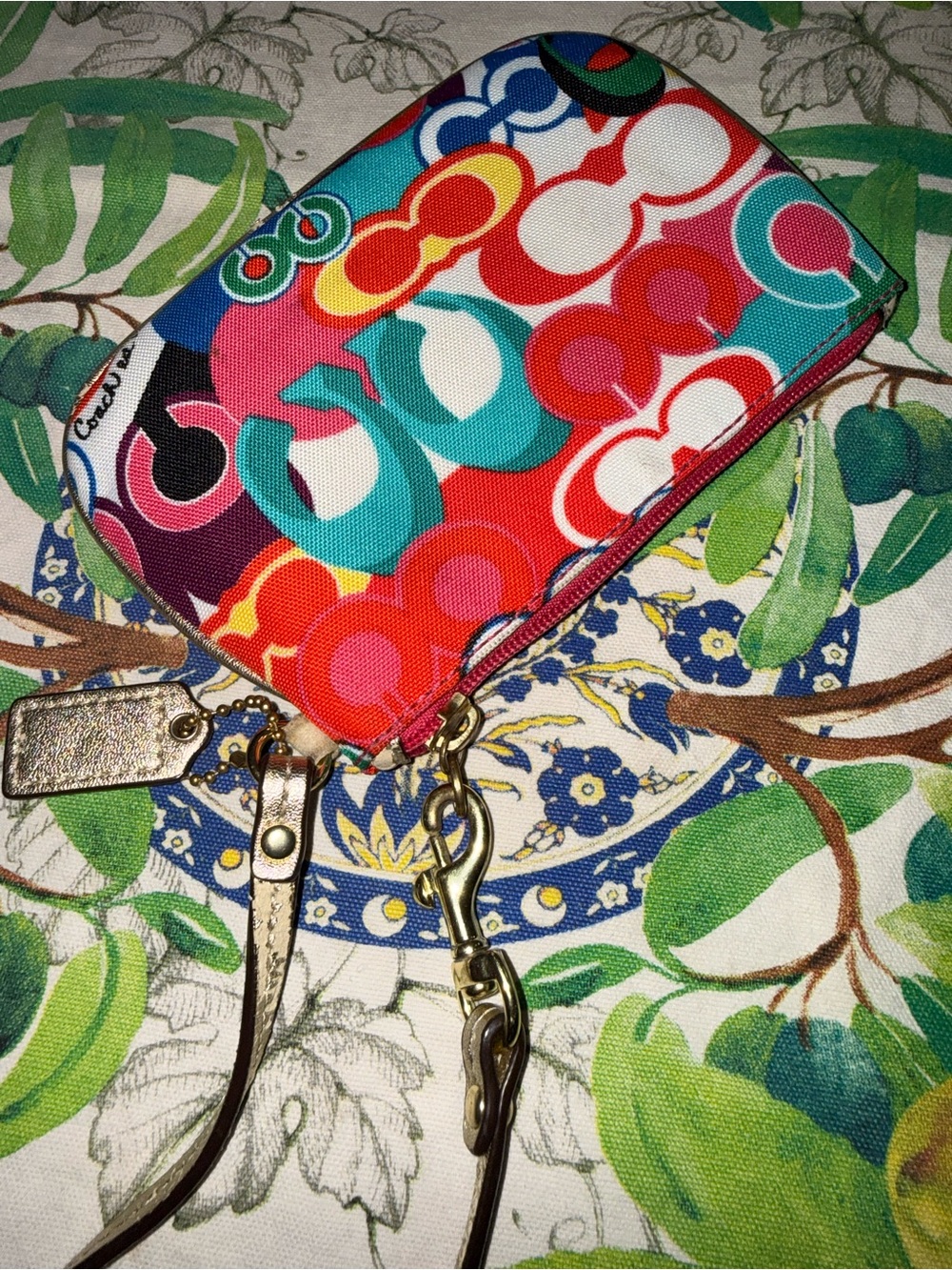 Coach Multicolor Graphic Signature Wristlet - Picture 5 of 9
